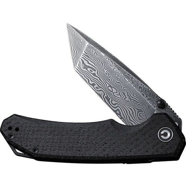 Civivi Brazen Linerlock Damascus - Black Micarta