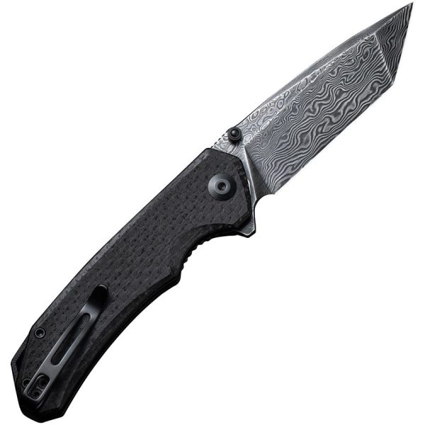 Civivi Brazen Linerlock Damascus - Black Micarta