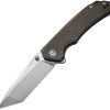 CIVC2023F.jpg Civivi Brazen Linerlock D2 Tanto - Green Micarta