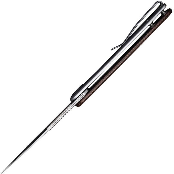 Civivi Cetos Framelock Brown Micarta 14C28N