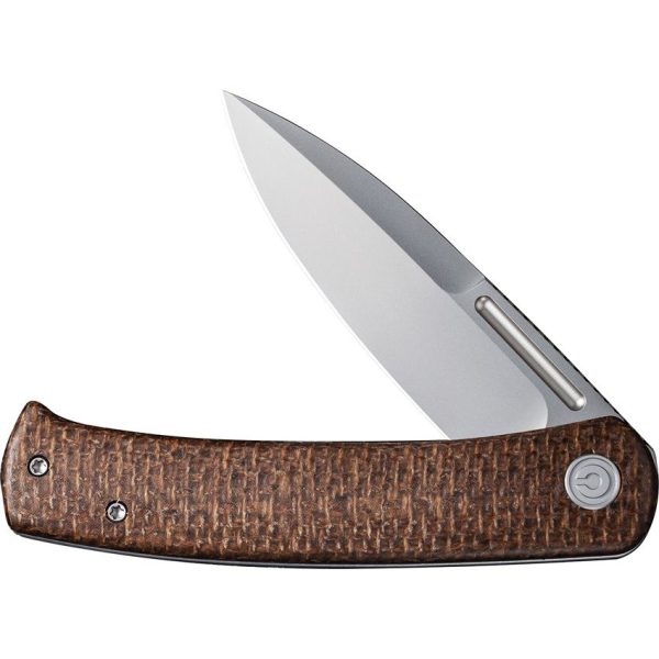 Civivi Cetos Framelock Brown Micarta 14C28N