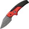 CIVC21036DS1.jpg Civivi Typhoeus Damascus Fixed Blade - Red Aluminum