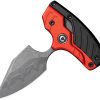 CIVC21036DS1_add_01.jpg Civivi Typhoeus Damascus Fixed Blade - Red Aluminum