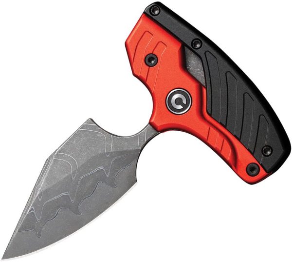 CIVC21036DS1_add_01.jpg Civivi Typhoeus Damascus Fixed Blade - Red Aluminum