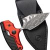 CIVC21036DS1_add_04.jpg Civivi Typhoeus Damascus Fixed Blade - Red Aluminum