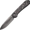 Civivi Elementum Damascus Carbon Fiber Button Lock