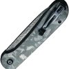 Civivi Elementum Damascus Carbon Fiber Button Lock