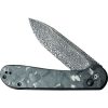Civivi Elementum Damascus Carbon Fiber Button Lock