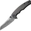 Civivi P87 Damascus Folder Carbon Fiber