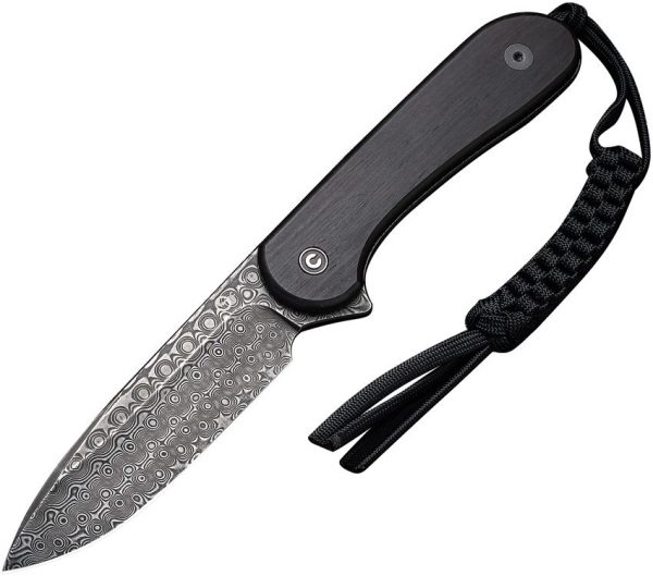 Civivi Elementum Fixed Blade Damascus Ebony