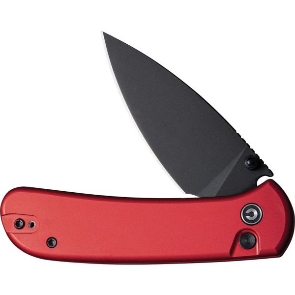 Civivi Qubit Button Lock Red Stonewash