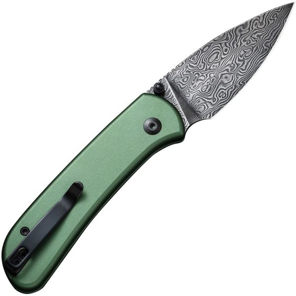 Civivi Qubit Button Lock Green Damascus