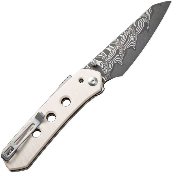 Civivi Vision FG Superlock Damascus Ivory G10