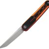 Civivi KwaiQ Linerlock Folding Knife 3" Nitro V Tanto Orange