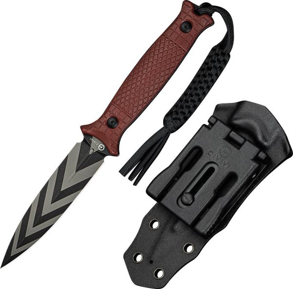 Civivi Perfrico Fixed Blade Burgundy Dagger