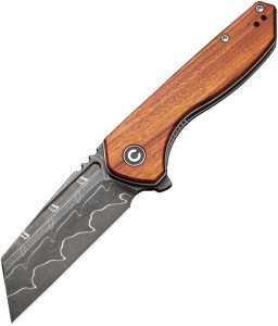 Civivi ExOne Damascus Linerlock Guibourtia Wood