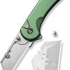 Civivi Elementum Utility Button Lock - Green Aluminum