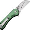Civivi Elementum Utility Button Lock - Green Aluminum