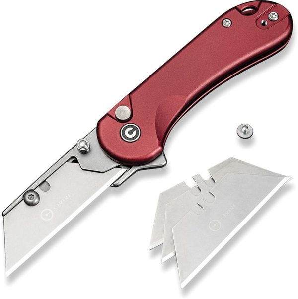 Civivi Elementum Utility Button Lock - Burgundy