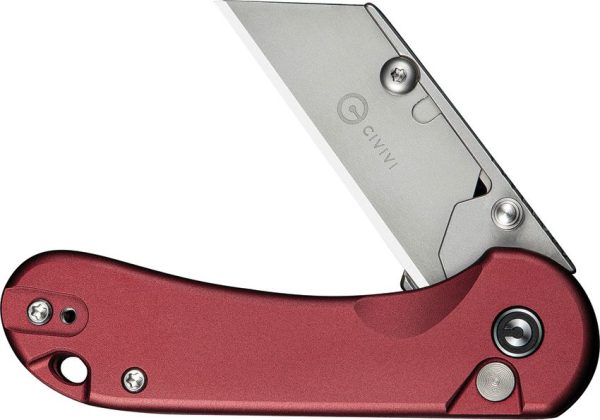 Civivi Elementum Utility Button Lock - Burgundy