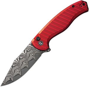 Civivi Stormhowl Damascus Button Lock - Red