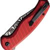 Civivi Stormhowl Damascus Button Lock - Red