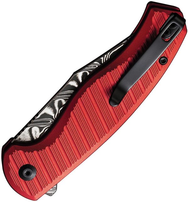 Civivi Stormhowl Damascus Button Lock - Red