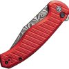 Civivi Stormhowl Damascus Button Lock - Red