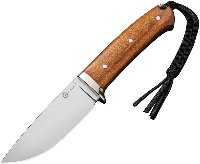 Civivi Cloud Peak Fixed Blade Knife 4.63" Nitro V Wood Handle