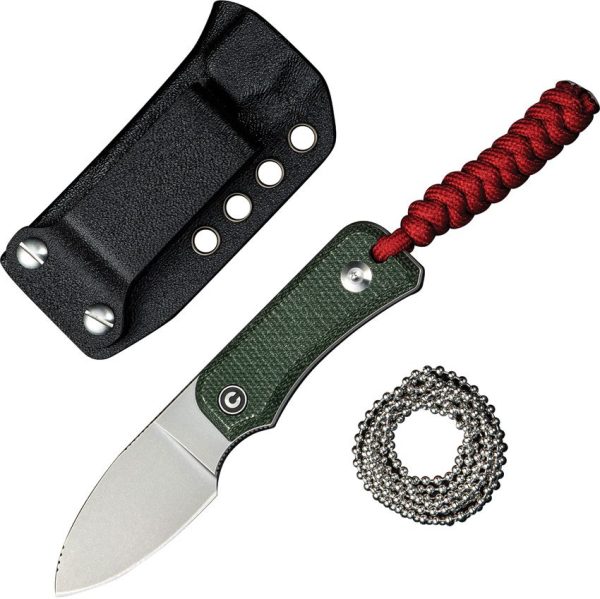 Civivi Baby Banter Fixed Blade - Green Micarta Nitro V