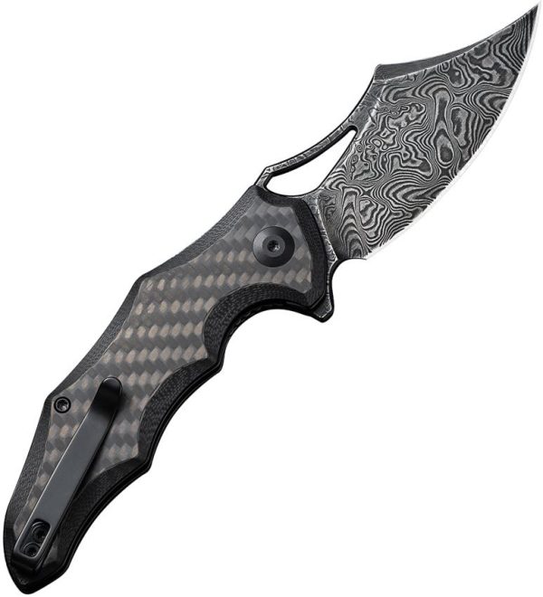 Civivi Chiro Damascus Linerlock - Carbon Fiber Overlay