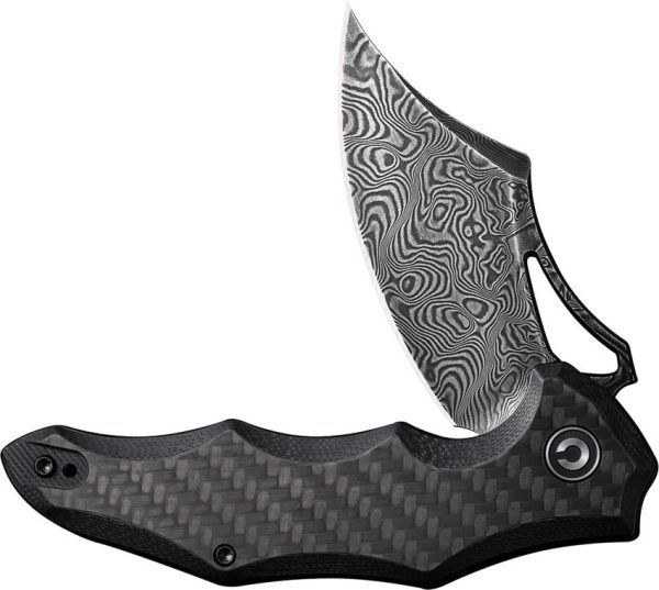 Civivi Chiro Damascus Linerlock - Carbon Fiber Overlay