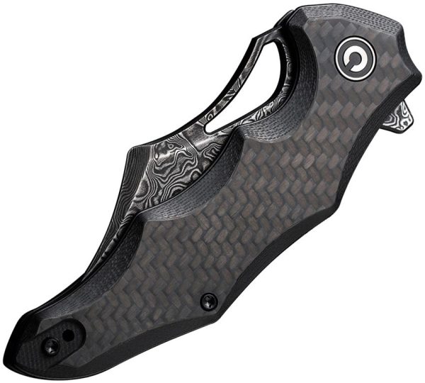 Civivi Chiro Damascus Linerlock - Carbon Fiber Overlay