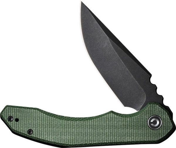 Civivi Bluetick Linerlock - Green Micarta Drop Point