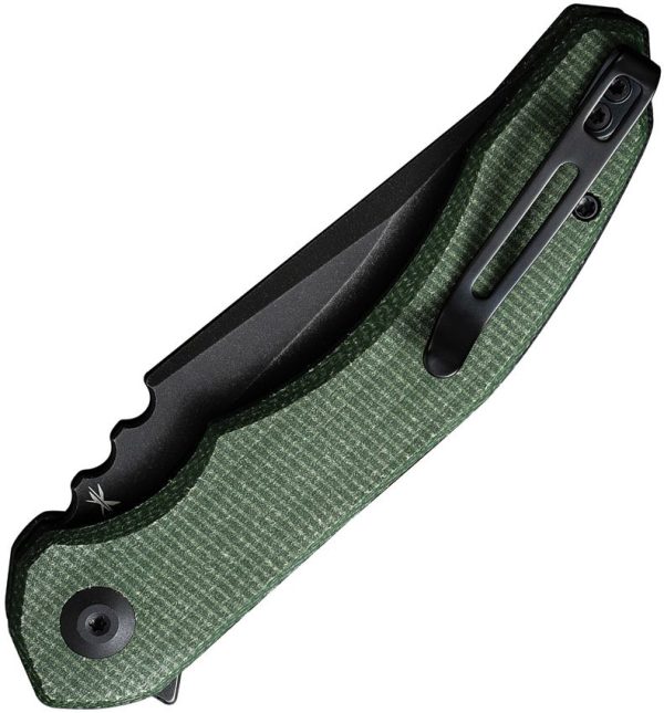 Civivi Bluetick Linerlock - Green Micarta Drop Point