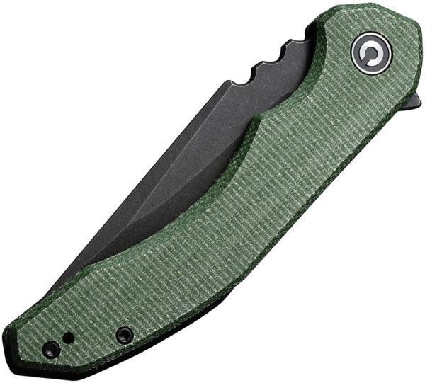 Civivi Bluetick Linerlock - Green Micarta Drop Point