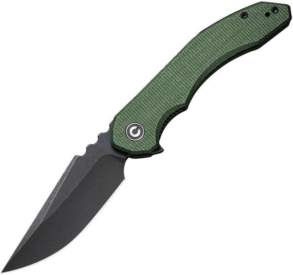 Civivi Bluetick Linerlock - Green Micarta Drop Point