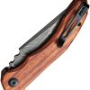 Civivi Bluetick Linerlock Damascus - Wood Handle Drop Point