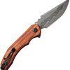 Civivi Bluetick Linerlock Damascus - Wood Handle Drop Point
