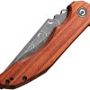 Civivi Bluetick Linerlock Damascus - Wood Handle Drop Point