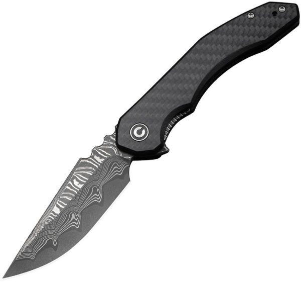 Civivi Bluetick Linerlock Damascus - Carbon Fiber G10