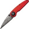 Civivi Starflare Damascus Button Lock - Red Aluminum
