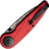 Civivi Starflare Damascus Button Lock - Red Aluminum