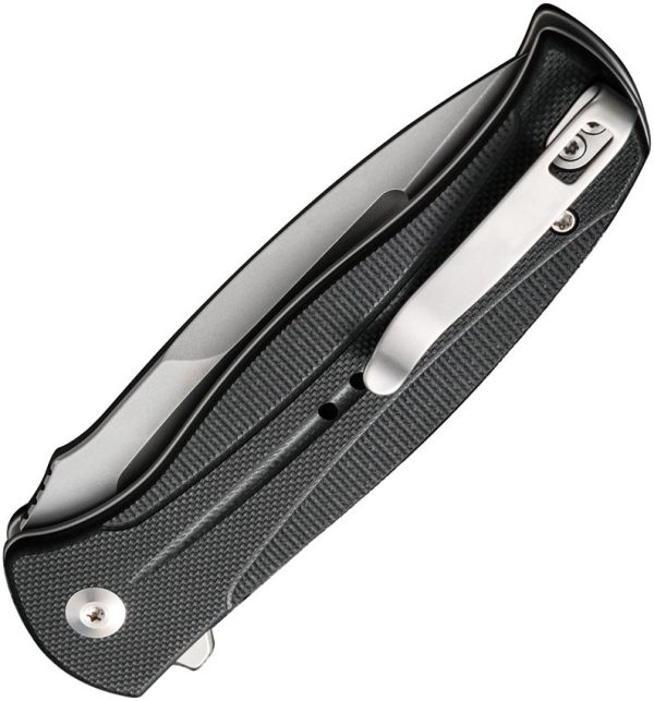 Civivi Incindie Stonewash Button Lock - Black G10