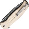 Civivi Incindie Damascus Button Lock - Ivory G10