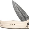 Civivi Incindie Damascus Button Lock - Ivory G10