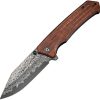 Civivi Tacticorix Damascus Linerlock - Brown Wood Handle