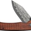 Civivi Tacticorix Damascus Linerlock - Brown Wood Handle