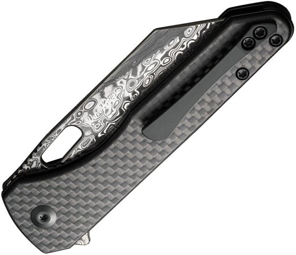 Civivi Nugz Damascus Carbon Fiber Linerlock Knife