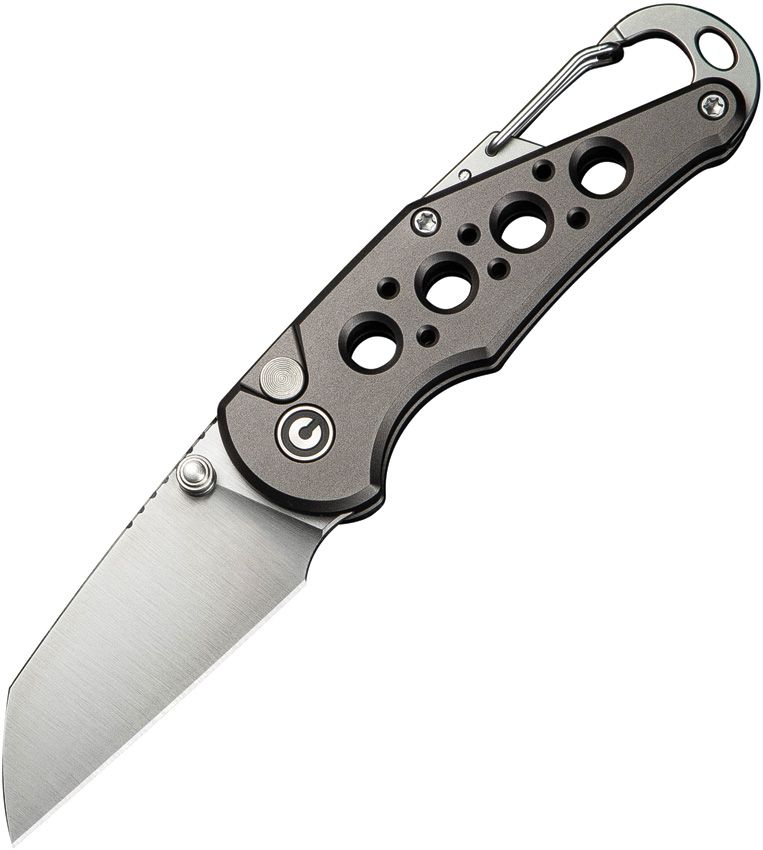 Civivi Pragma Button Lock Folding Knife Gray Aluminum Nitro V